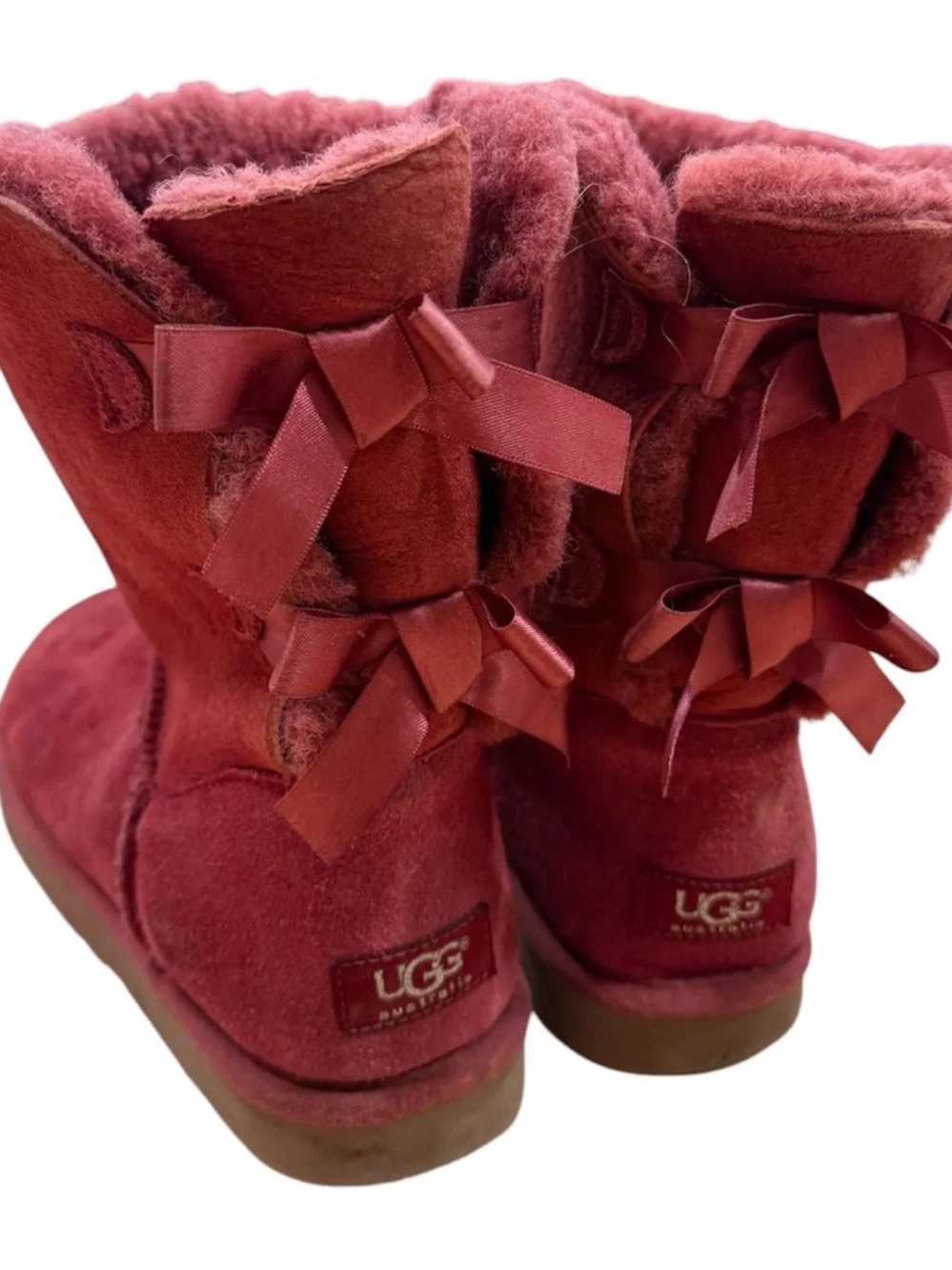 Fuschia UGG Bailey Bow Boots Size 9